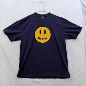 Drew House T Shirt Mens M Blue Smiley Graphic Casual
